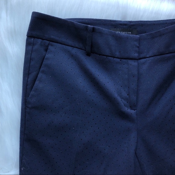 Ann Taylor The Ankle Pant Slim Trouser in Blue Dot - Picture 4 of 5